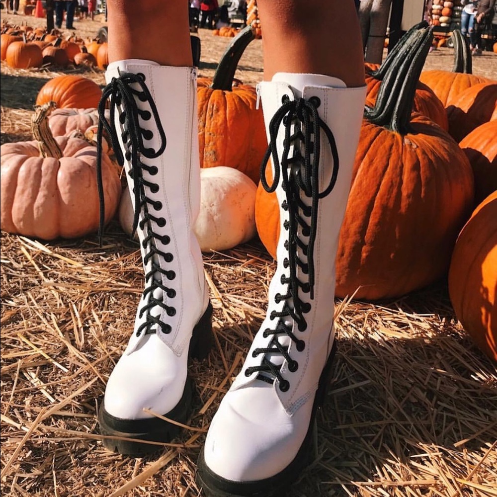 Jeffrey Campbell plasma combat boots